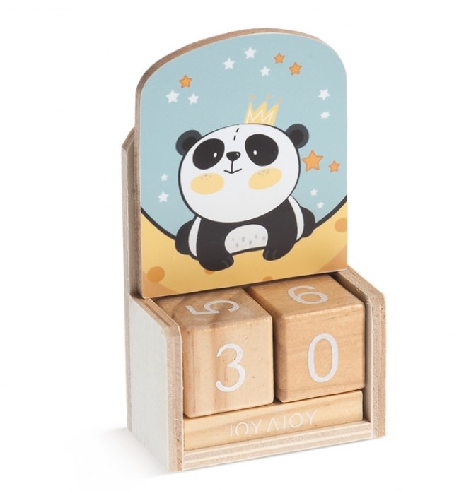Ξύλινο ημερολόγιο Panda ΜΠΟΜΠΟΝΙΕΡΑ ΒΑΠΤΙΣΗΣ 2019