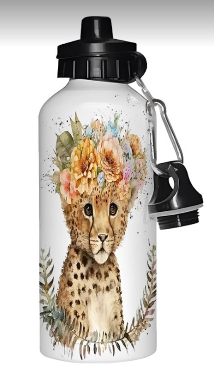 Παγούρι μπουκάλι αλουμινίου μπομπονιέρα παιδική με λιονταράκι Ετοιμη Με 5 Κλασσικά Κουφέτα Η Smarties