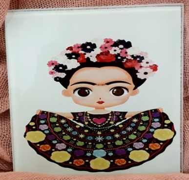 ΣΟΥΒΕΡ ΓΥΑΛΙΝΟ ΕΚΤΥΠΩΜΕΝΟ ΜΠΟΜΠΟΝΙΕΡΑ ΜΕ ΘΕΜΑ Φρίντα Κάλο Frida Kahlo ΣΕ ΤΙΜΗ ΠΡΟΣΦΟΡΑ