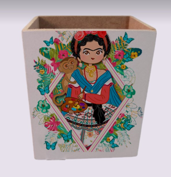 ΜΟΛΥΒΟΘΗΚΗ ΞΥΛΙΝΗ ΜΕ Frida Kahlo-Φρίντα Κάλο ΜΠΟΜΠΟΝΙΕΡΑ ΒΑΠΤΙΣΗΣ ΟΙΚΟΝΟΜΙΚΗ ΤΙΜΗ ΝΕΟ ΣΧΕΔΙΟ ΜΠΟΜΠΟΝΙΕΡΑ