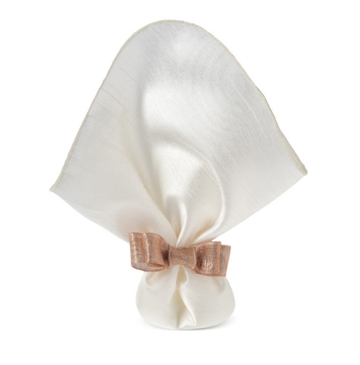 Στρογγυλό μαντήλι από μετάξι σαντούκ υλικα μπομπονιερας γαμου