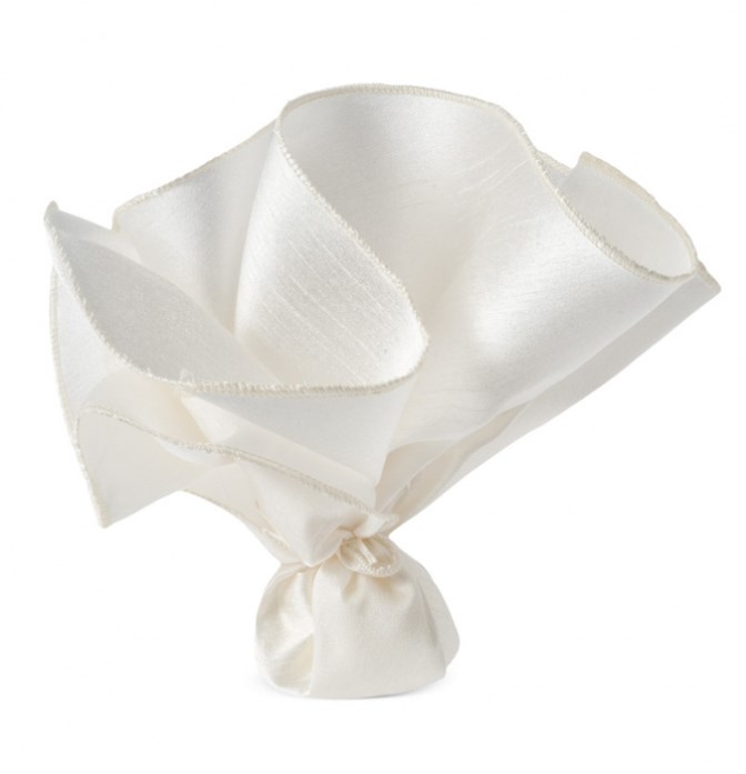 Στρογγυλό μαντήλι από μετάξι σαντούκ υλικα μπομπονιερας γαμου