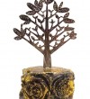 Μπομπονιέρα Πέτρα-Βότσαλο Λουλούδι Με Δεντράκι Ευχών