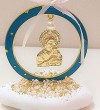 Μπομπονιέρα Βαπτισης-Γάμου Βότσαλο Κύκλος Με Εικόνα Ετοιμο Με 5 Κλασσικά Κουφέτα