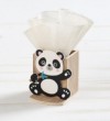Mπομπονιερα βαπτισης αρκουδακι Παντα Panda ξυλινη μολυβοθηκη
